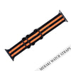 Black & Double Orange Stripe - 38Mm Apple Watch Strap