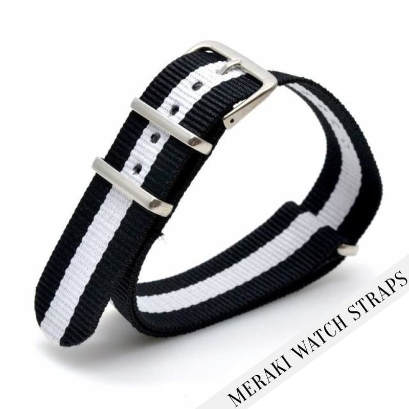 Black & White - 18Mm Nato Watch Strap