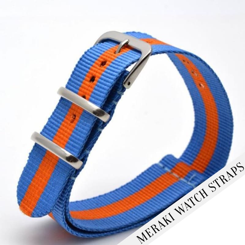 Blue & Orange - 20Mm Nato Watch Strap