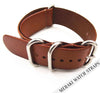 Brown - 18Mm Genuine Leather Watch Strap