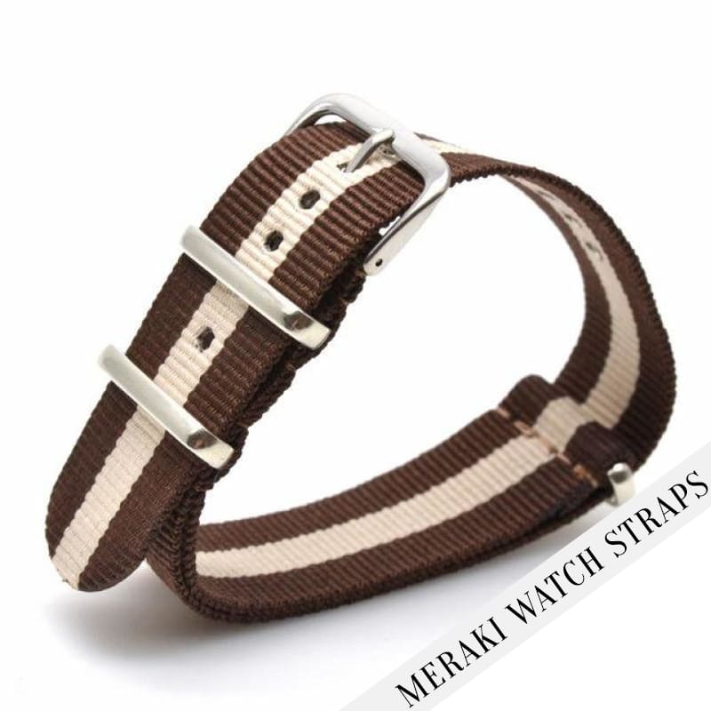 Brown & Tan - 18Mm Nato Watch Strap