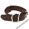 Dark Brown - 18Mm Genuine Leather Watch Strap