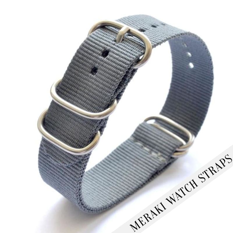 Grey - 20Mm Zulu Watch Strap