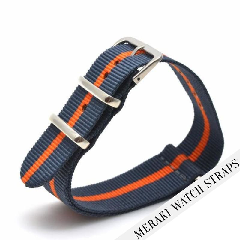 Grey & Orange - 16Mm Nato Watch Strap