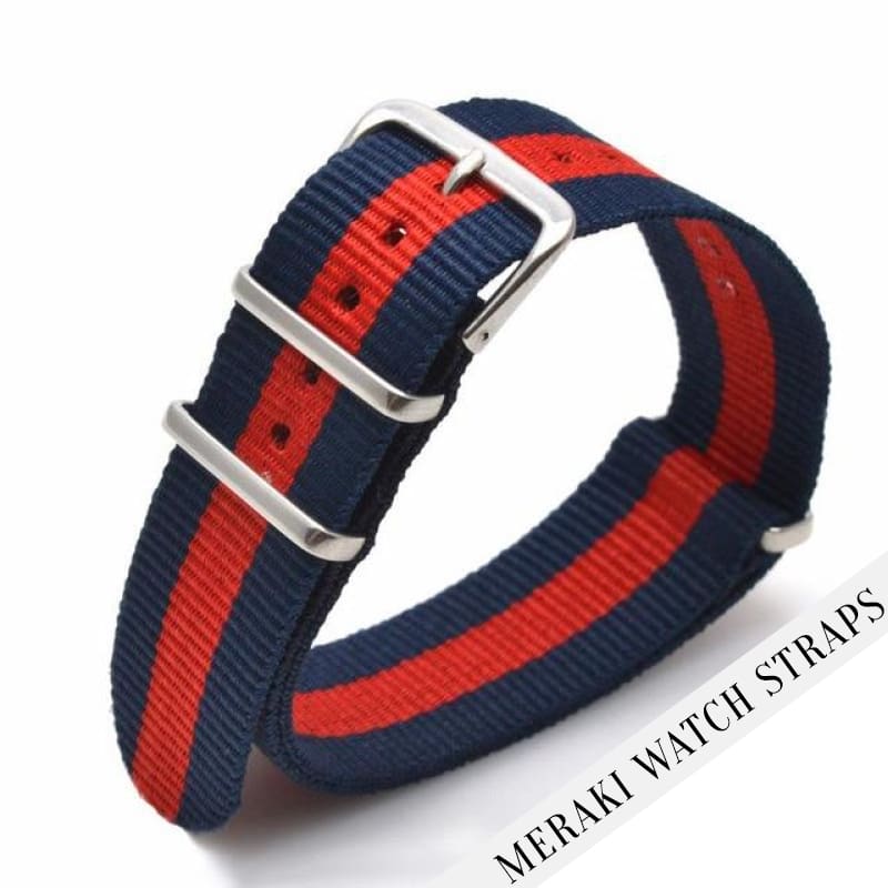 Navy & Red - 16Mm Nato Watch Strap