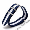 Navy & White - 18Mm Nato Watch Strap