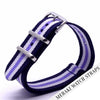 Navy/white/purple - 18Mm Nato Watch Strap