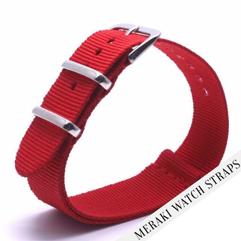 Red - 16Mm Nato Watch Strap