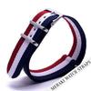 Red/white/navy - 20Mm Nato Watch Strap