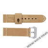 Tan - 24Mm Calfskin Leather Watch Strap