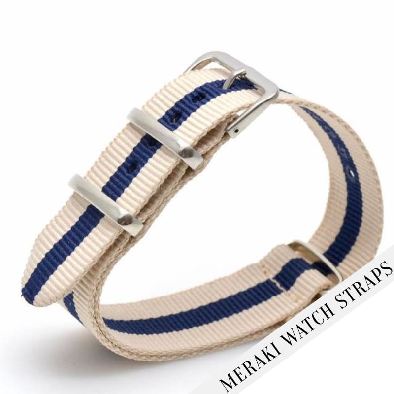 Tan & Navy - 18Mm Nato Watch Strap