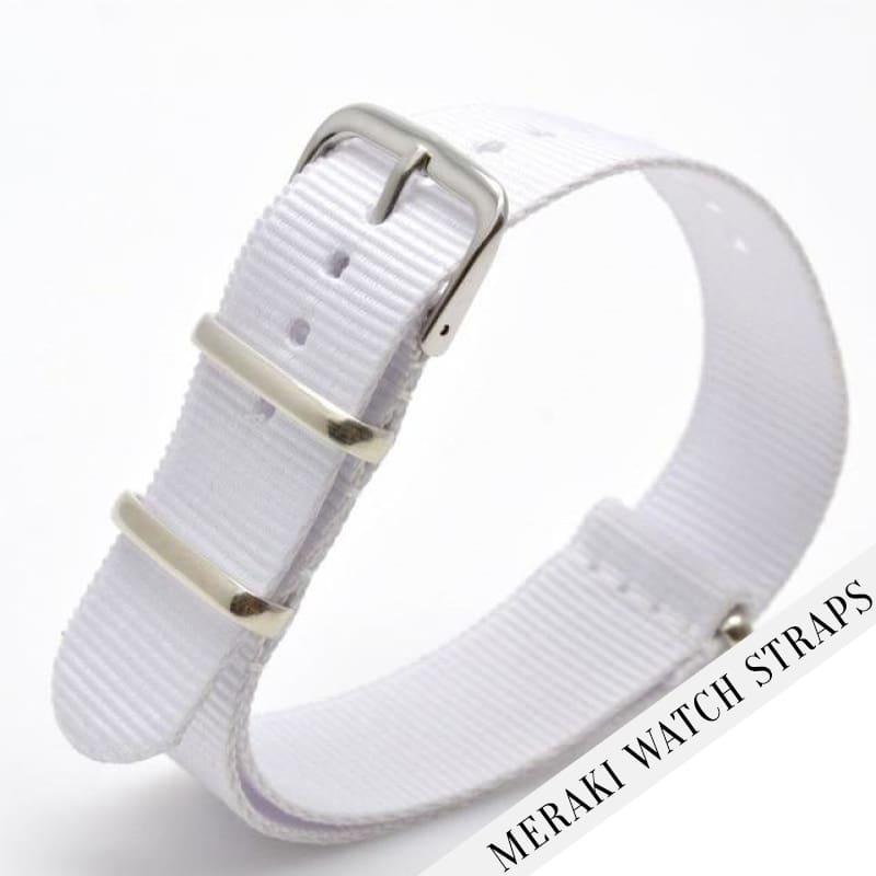 White - 18Mm Nato Watch Strap