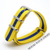 Yellow & Navy - 20Mm Nato Watch Strap